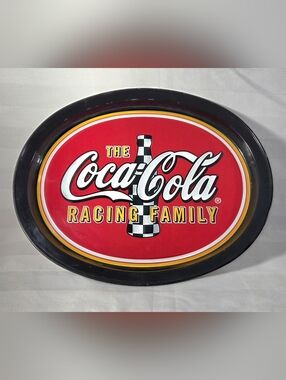 Coca-Cola Oval Black/Red Racing Family Tray